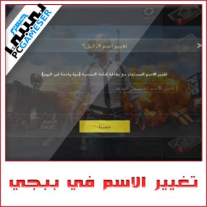 تغيير الاسم في لعبة ببجي